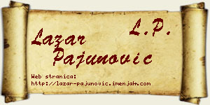 Lazar Pajunović vizit kartica